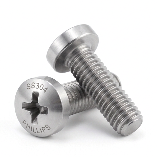 Phillips Pan Head Screw – SS304 - M8 x 40